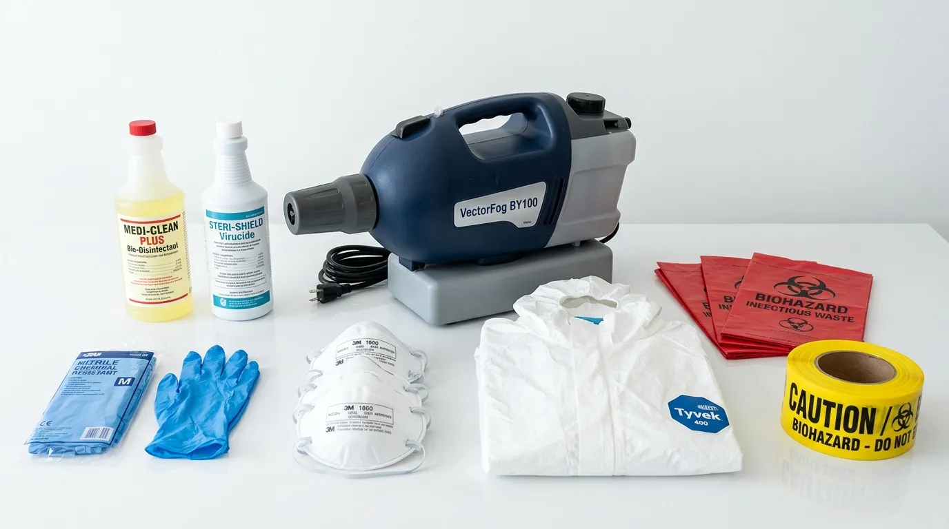 Professional biohazard remediation crew working in Lutherville-Timonium